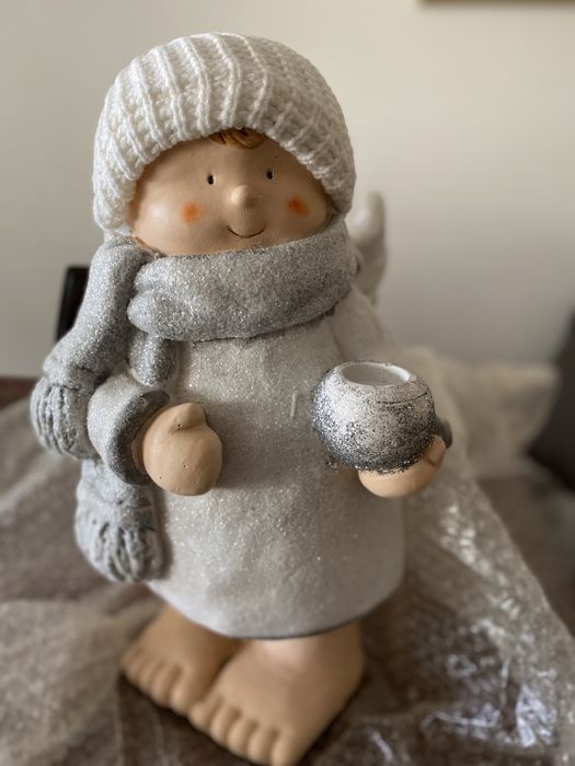 Anjo de Natal em ceramica
