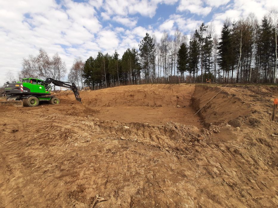 Usługi koparką, prace ziemne, rozbiórki, transport, kopanie stawów, czyszczenie brzegów oraz rowów melioracyjnych