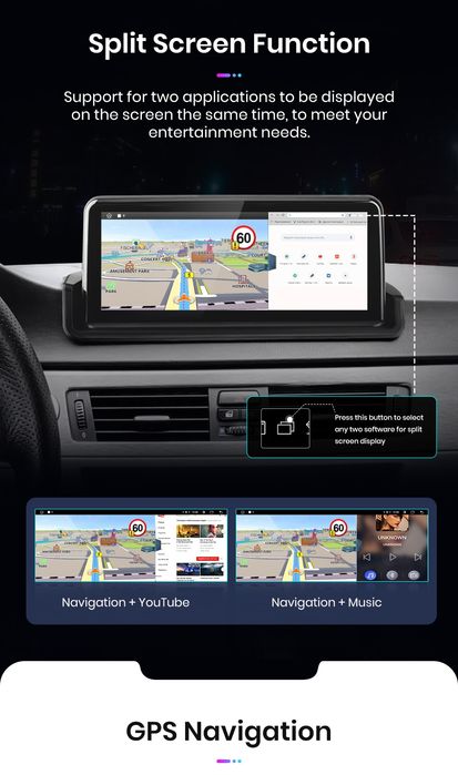 Rádio 10,25" android 4/64GB BMW E90 E91 E92/93 CARPLAY 8Core 4G iDrive