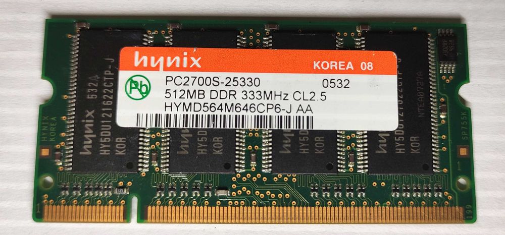 Memórias RAM Portátil 256MB 512MB DDR  PC333 PC2700 PC2-5300 PC2-420064575294062082121