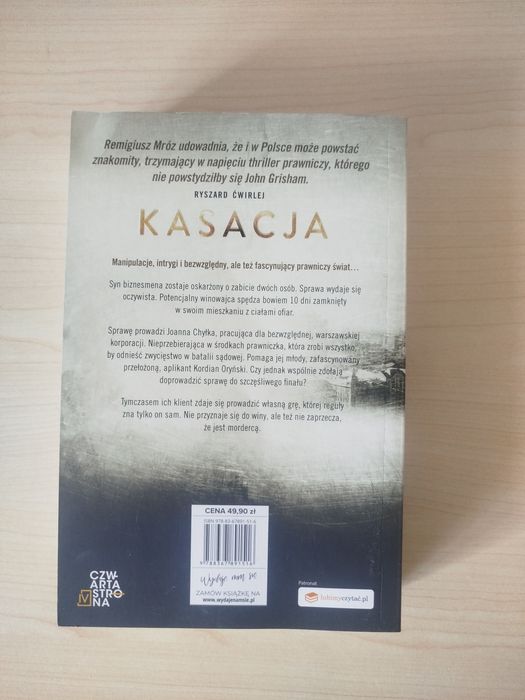 książka 'kasacja' Remigiusz Mróz Chyłka