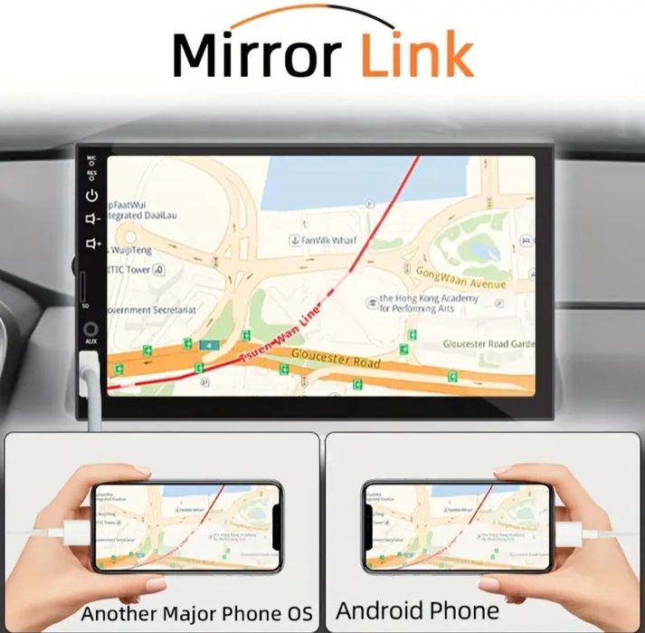 Автомобільний мультимедійний плеєр Hippcron з бездротовим сенсор екра