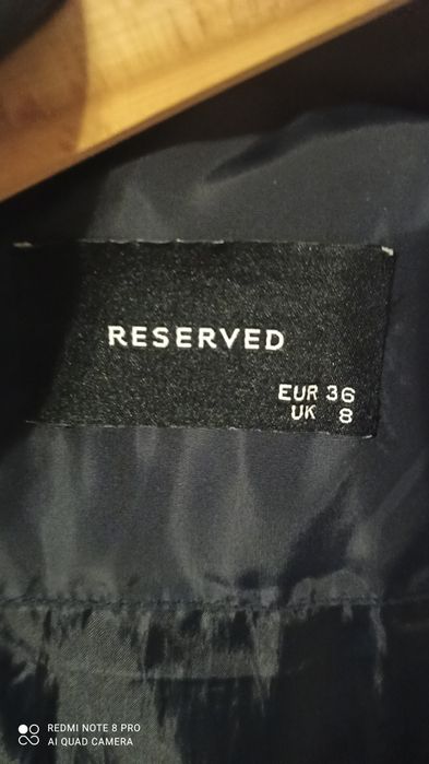 Pikowany płaszczyk damski reserved 36 kurtka