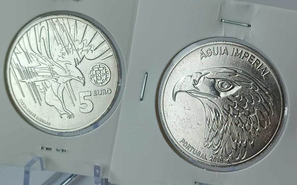 5€ conjunto de 5 Moedas  – Espécies de animais ameaçados.