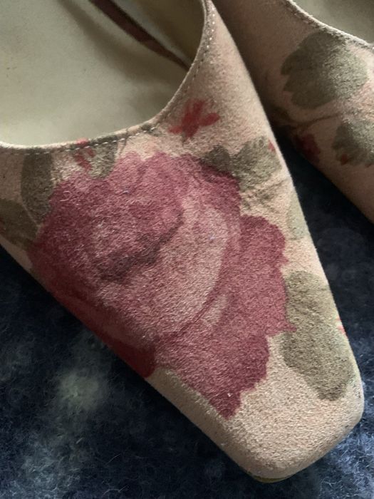 Стильные туфли из ткани с красивенным принтом 38-40