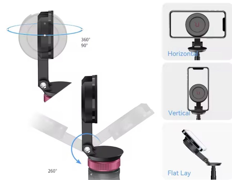 Ulanzi MT-84 магнітний штатив для телефону 155 см стійка, трипод 360°