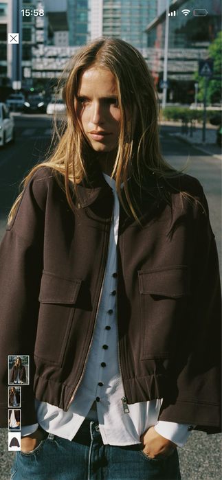 Куртка Zara з кишенями жіноча