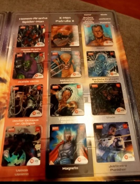 Marvel Heroes Action Flix Tazos Holográficos Coleção Completa