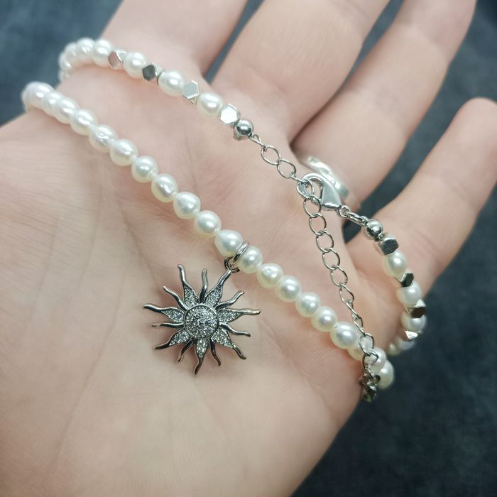 Чокер з натуральних перлин з зіркою