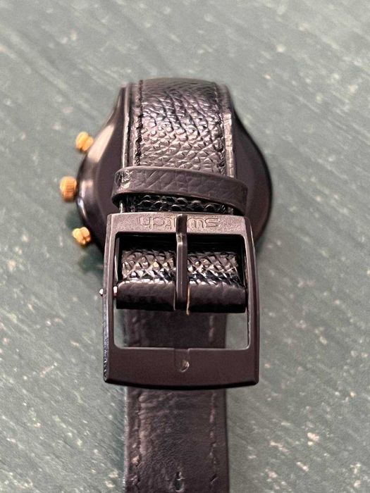 Swatch Chrono Colossal 1991 | Швейцарський годинник, шкіряний ремінець