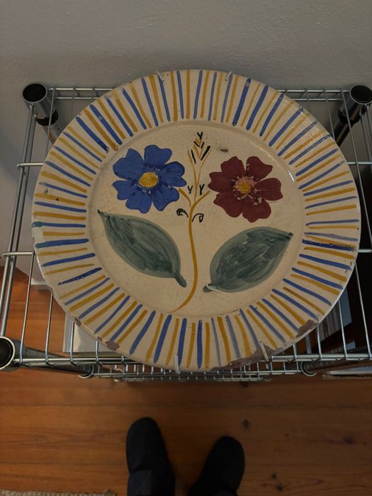 Traditional Ceramic Plate + 1970s Tile437155653391503363