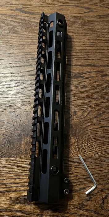 Цівка 38 см з M-Lok та Пікатінні для AR-15, чорна