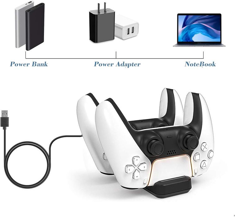 Ładowarka Podwójna Stacja Dokująca Ładująca USB PS5