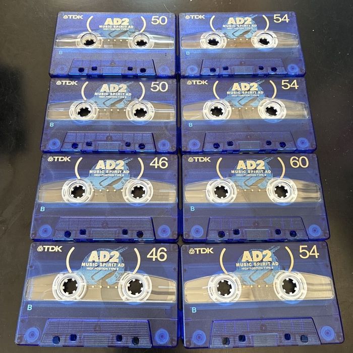8 аудіо касет,TDK AD2 46хвилин ІІ типу,однім лотом