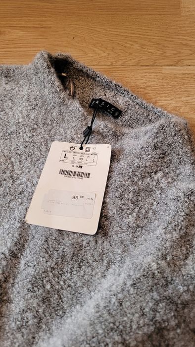 Stradivarius nowy szary sweter r. L