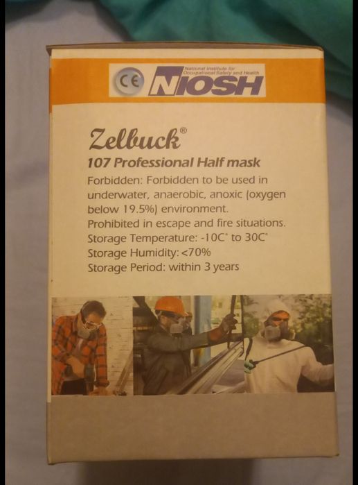 Máscara com óculos de segurança Zelbuck 107