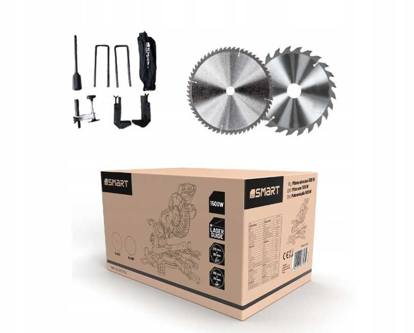 Nowa Piła Ukośna Ukosowa 1500W Ukośnica Z Posuwem 210mm Laser - OKAZJA