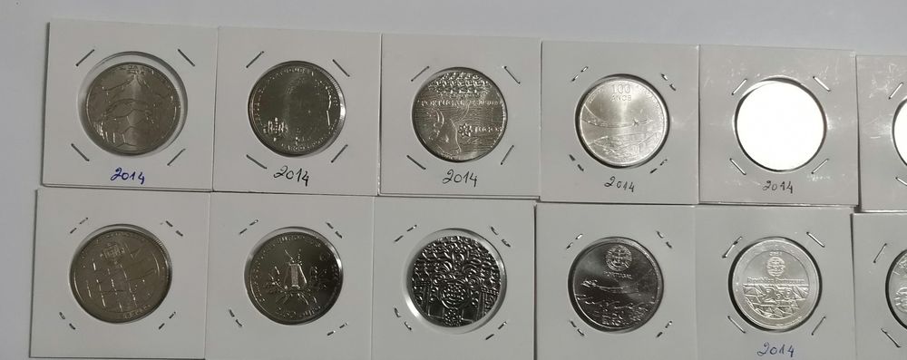 Conjunto das 6 moedas 2,5€ coleção  Portugal 2014