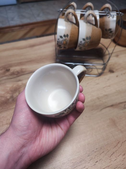 Набір керамічних чашок для чаю з підставкою TEA (6 шт)