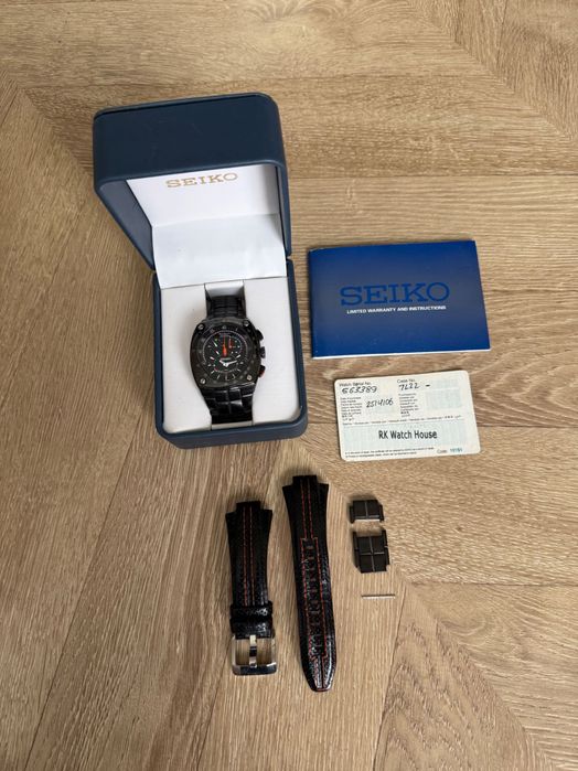 Seiko Sportura Kinetic 7L22 Chronograph Sapphire Men’s Watch JDM Collector