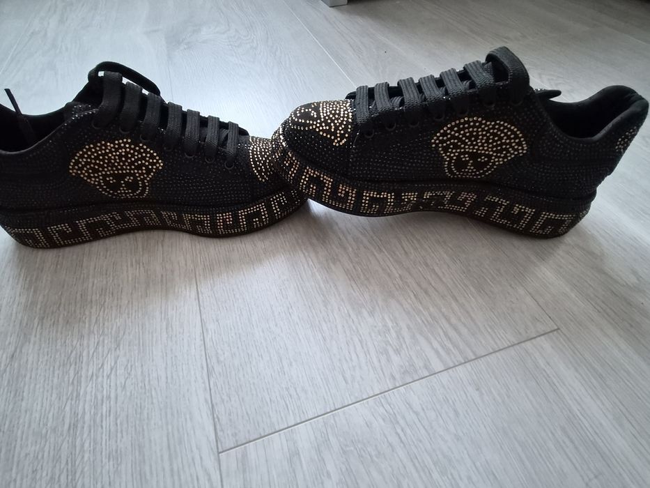 Buty czarne versace r.38 nowe wkl 24,5 cm