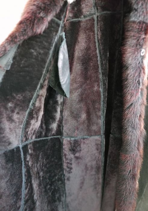 Шикарное женское натуральное пальто - дубленка, итальянский бренд Nur