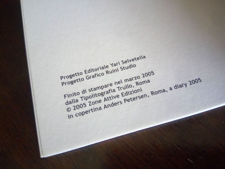 Livro Fotografia Roma, a Diary 2005 - Anders Petersen 1ª Edição