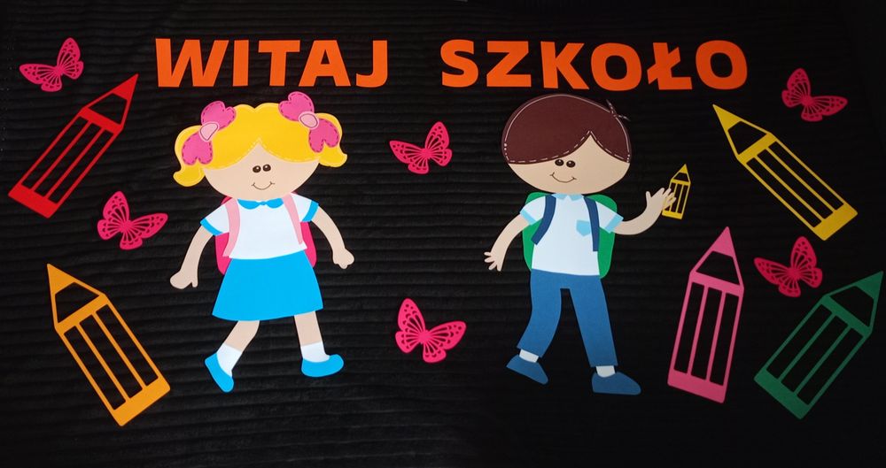 WITAJ SZKOŁO (wzór 1) XXL - gazetka, dekoracja