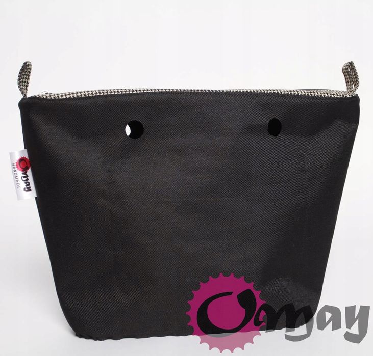 organizer do OBAG MINI pepitka piasek czarny 2 kieszenie wkład OMAY