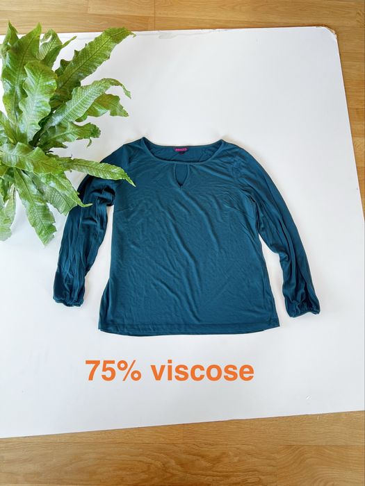Bluzka, butelkowa zieleń, wiskoza, L