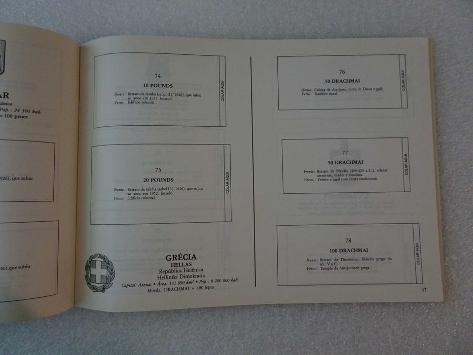 Caderneta de cromos vazia Notas de Todo o Mundo - Europa vol. I