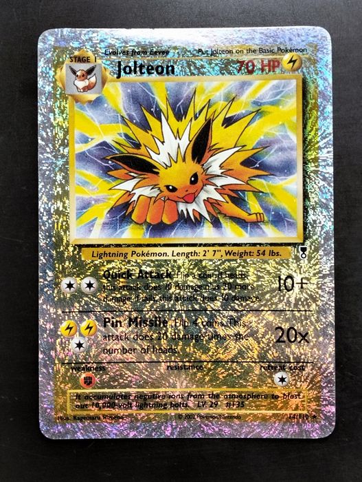 Jolteon legendary reverse holo karty Pokemon
