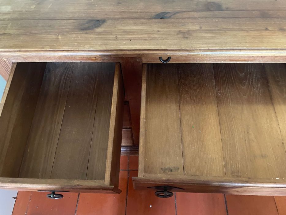 Se Rústico de madeira maciçacretária