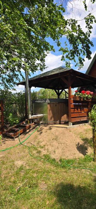 Balia ogrodowa gorąca beczka jacuzzi hydromasaż z wkładem akrylowym