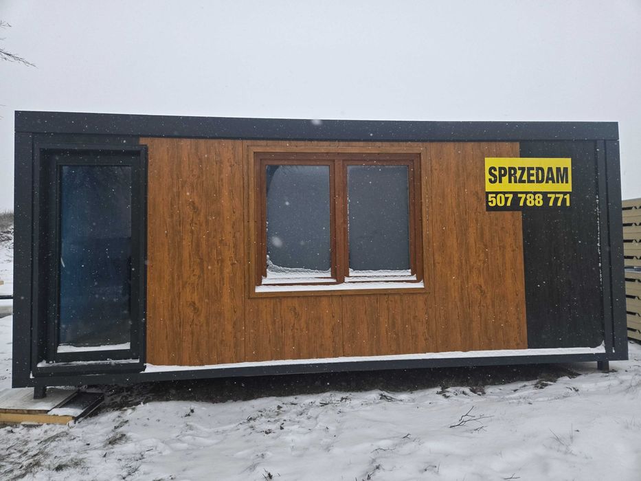 Kontener usługowo-handlowy drewnopodobny 100mm NOWY od ręki