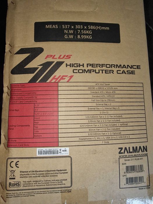 Obudowa komputerowa Zalman Z11 Plus HF1