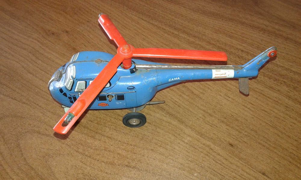 Brinquedo de lata: Helicóptero Gama Mechanik - Anos 50/60-West Germany