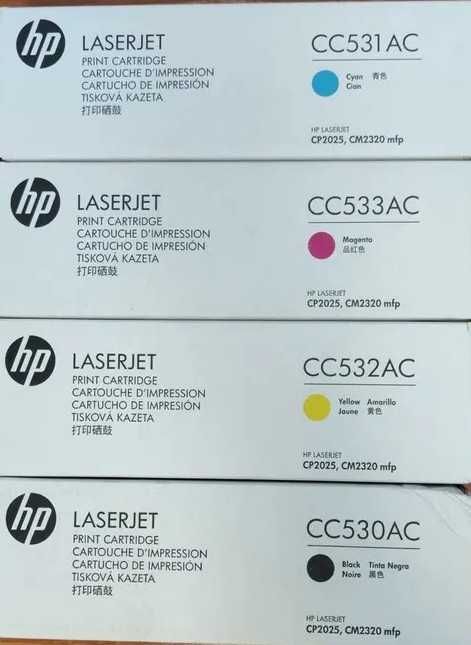 Nowe oryginalne tonery HP LASERJET CC530AC CC531AC CC532AC CC533AC