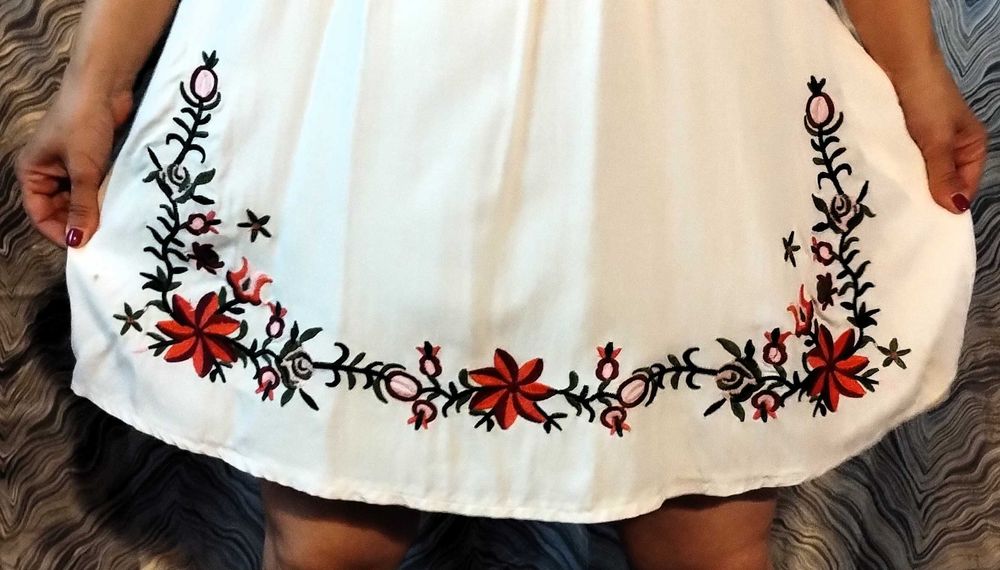 Vestido Grávida Linho Bordado Leve Fresco Verão Tamanho Unico