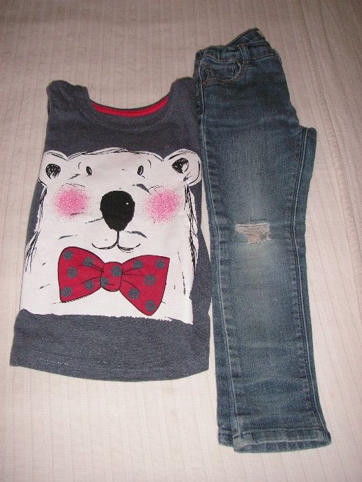 Jeans Zara T3/4 e Sweat Made With Love T/4