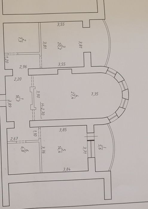 Продаж 3 кімнатної квартири, в новобудові.