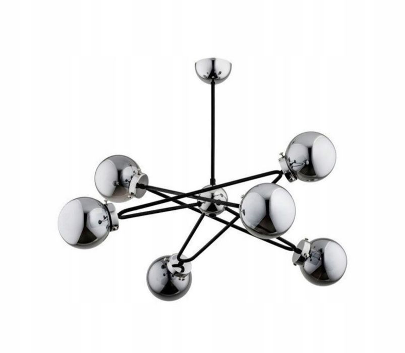 Lampa wisząca kule salon chrom 6xE314