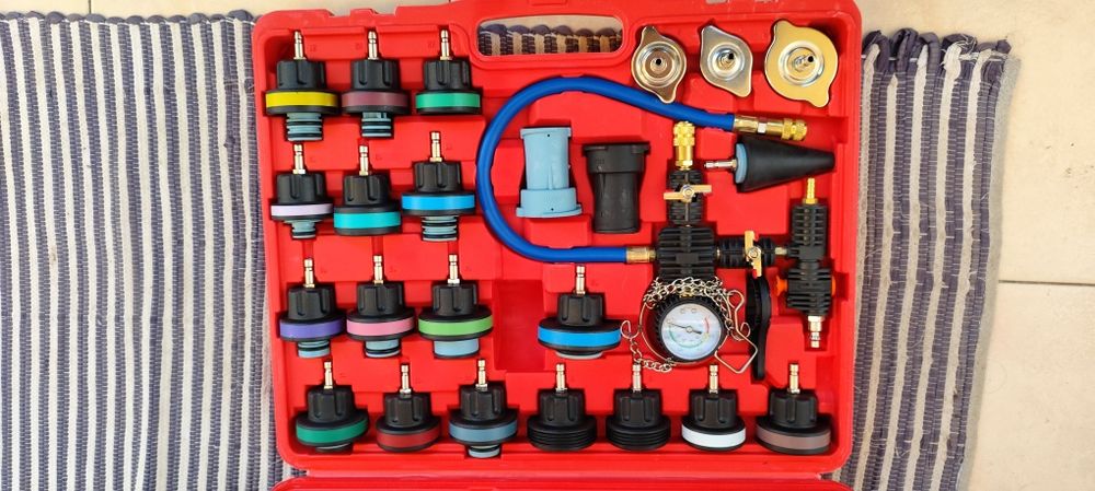Kit de teste de fugas e enchimento por vácuo de 28 peças