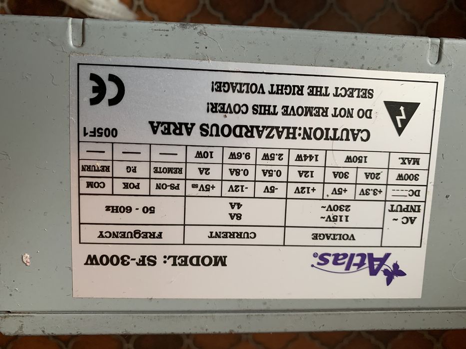 Fonte alimentacao AT e ATX