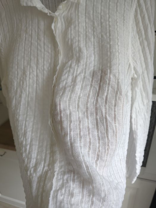 Koszula lniana Massimo Dutti r.42 biała przewiewna