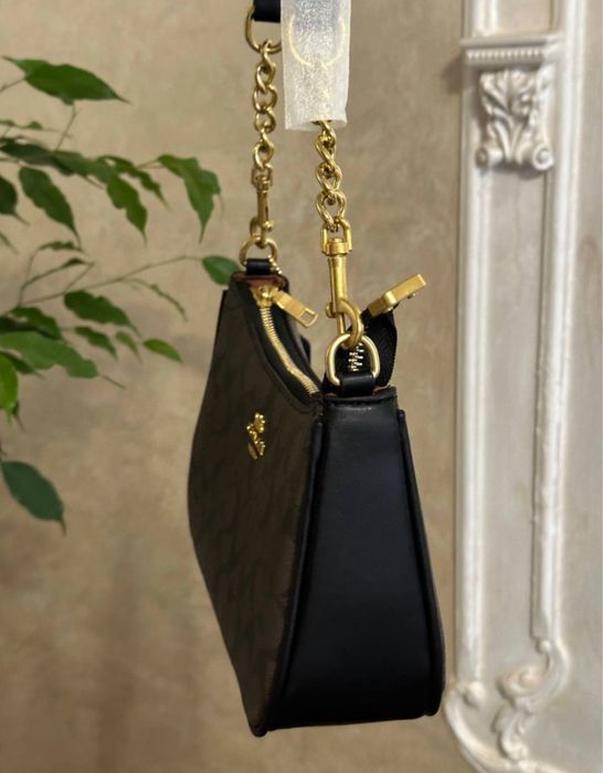 Сумка Coach Teri -женска через плечё Коуч коричнева.