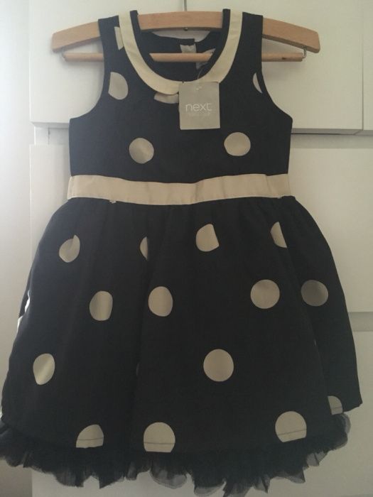 Nowa, Elegancka sukienka NEXT 9-12/ 80 cm, świąteczna, święta, roczek