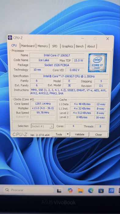 Asus vivobook i7 1065G7 12 ram DDR4