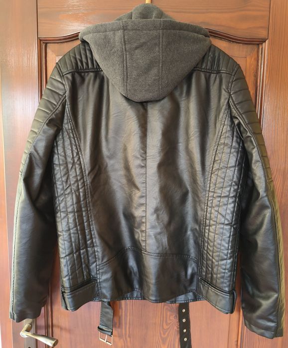 Nowa kurtka skórzana firmy"J.Style"+ skórzana czapka.