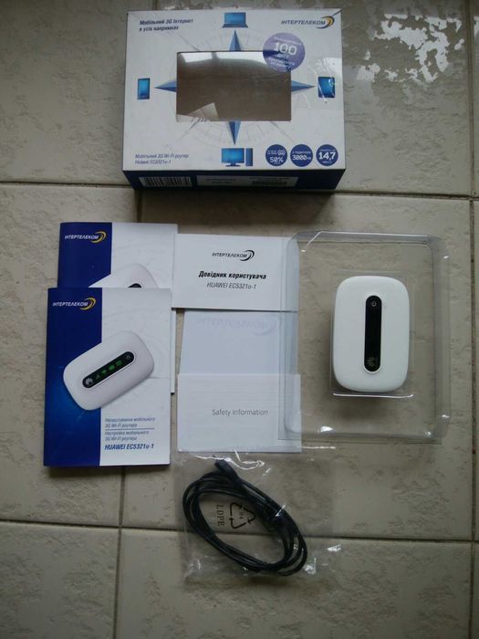 3G Wi-Fi роутер Huawei EC5321u-1  скорость 14,7 Мбит/с